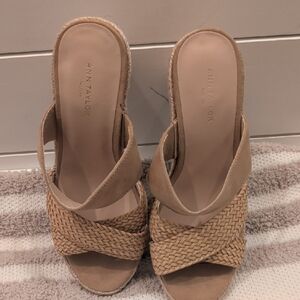 Ann Taylor Beige Woven Espadrilles